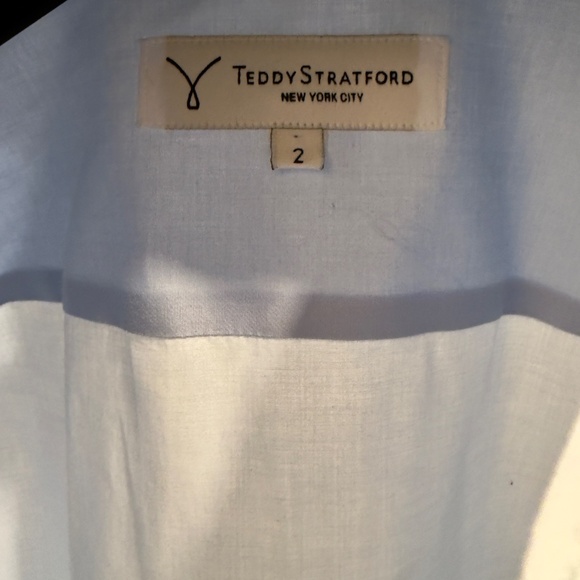 Teddy Stratford Classic Gabardine Shirt Light Blue M Slim Fit - Picture 5 of 7